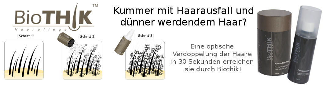 Probleme mit Haarausfall und dünnem Haar? - Testen Sie die neue Wunderwaffe zur günstig, schnell und einfach anzuwendenden Haarverdichtung. Probleme mit Haarausfall und dünnem Haar?